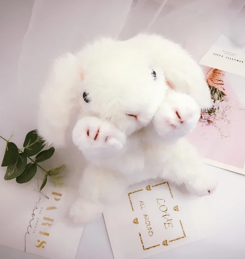 Coelho de pelúcia de alta qualidade, animal de pelúcia, brinquedo de coelho de pelúcia da vida real, boneca de brinquedo para crianças, brinquedo de pelúcia, decoração de casa