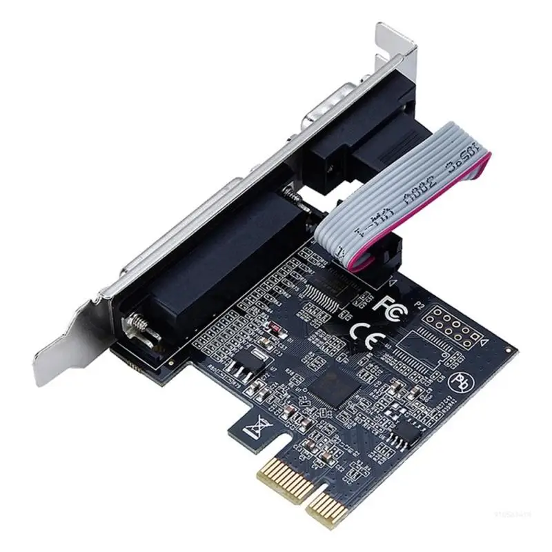 AX99100 Chip PCIE Riser Card RS232 Serial Port COM & DB25 Printer Parallel Port LPT to PCI Card Dropship