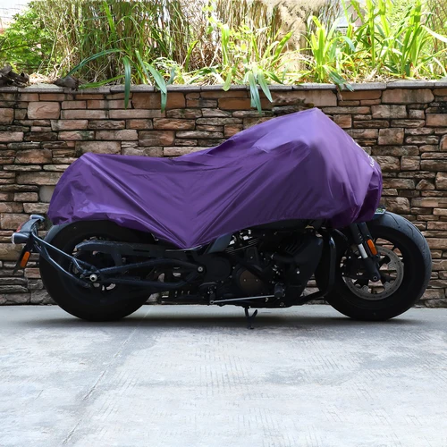 Imagen 2 del producto X Autohaux M L XL Cubierta de motocicleta Media cubierta ligera Protector de polvo de lluvia impermeable al aire libre para la mayoría de los vestidos completos Touring