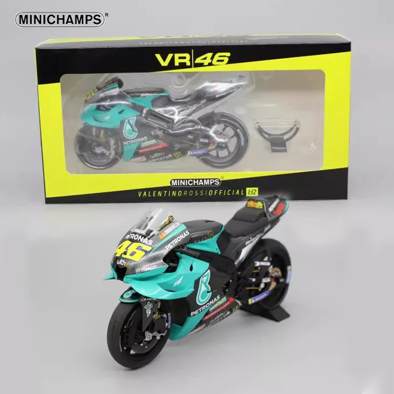 New In Stock Minichamps 1:12 Rossi 2021 Valencia Retired Motogp Yamaha Yzr-M1 Racing Motorcycle Model Custom Children'S Toy Gift