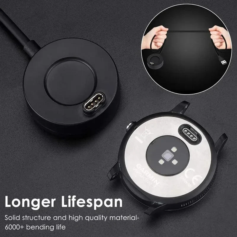 

Зарядная док-станция для Garmin Vivoactive 3 4 4S/ Fenix 5 5S 5X 6 6S 6X / Venu 2 2S Sq, USB-кабель для зарядки, подставка, синхронизация данных