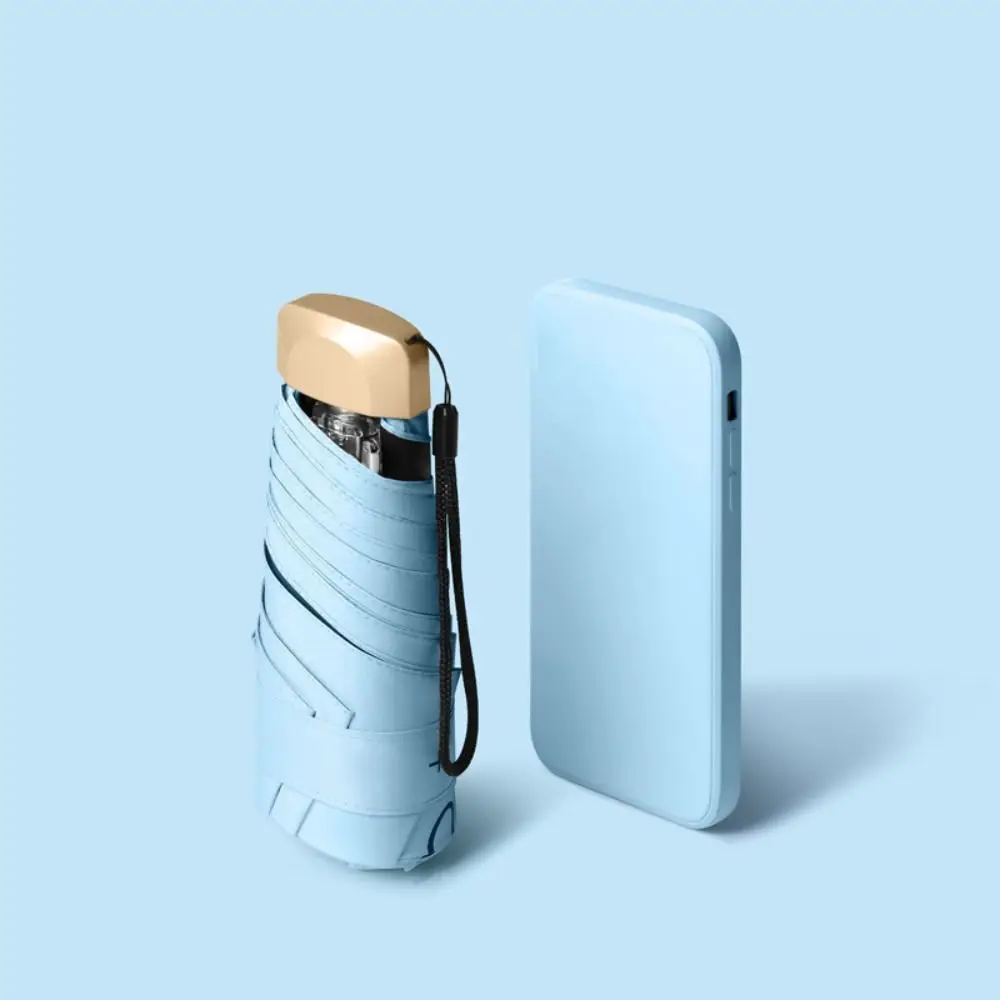 Tragbarer UV-Schutz Taschen-Regenschirm Ultraleichter Faltbarer Taschen-Sonnenschirm Mini Dual-Use Sonnenschirm für den Sommer