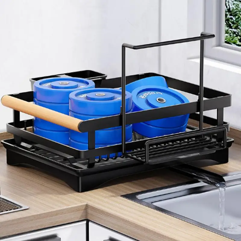 Dish Drying Rack Large Detachable Multifunctional Draining Organizer Kitchen Counter Organizer For Home RV Hotel Restaurant