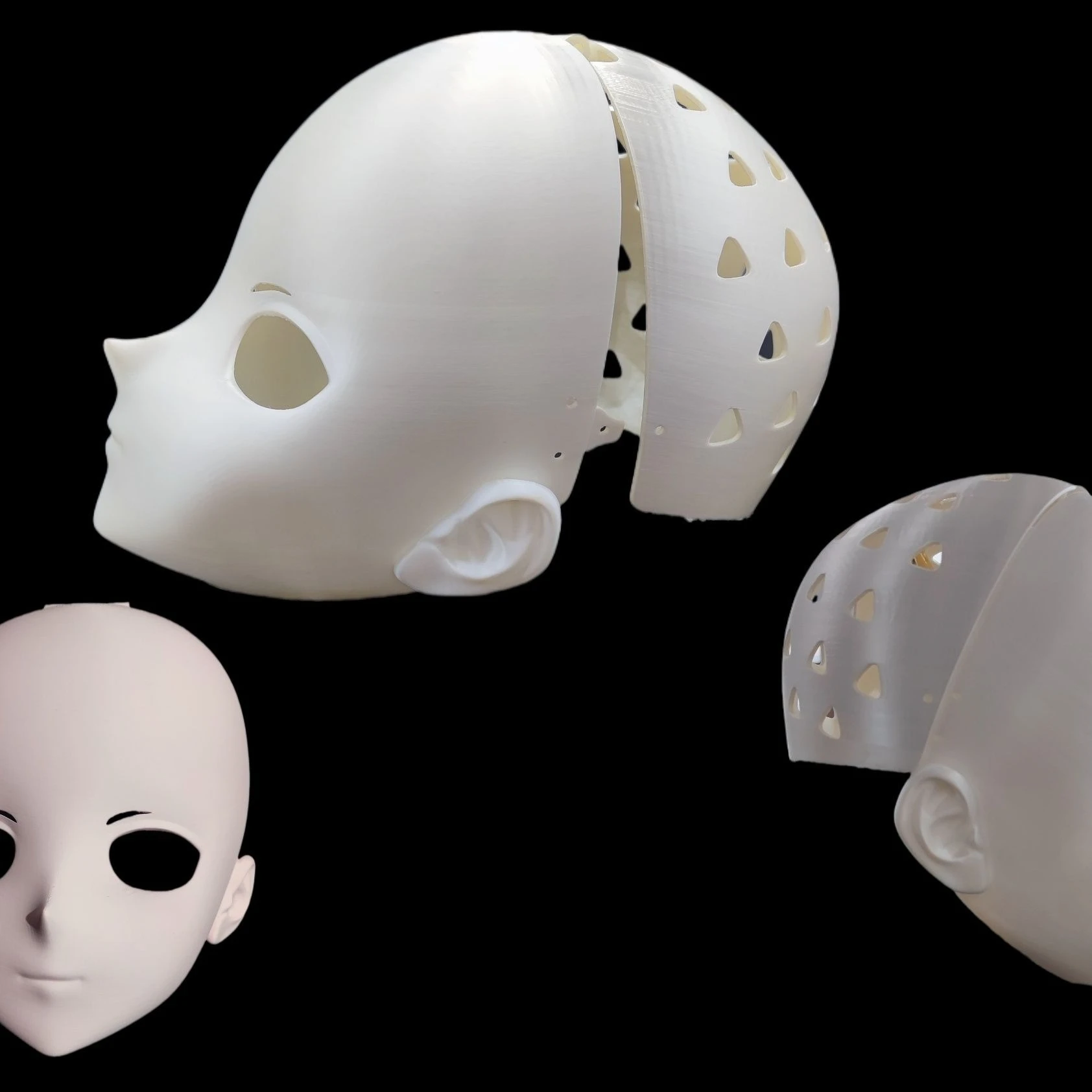 تخصيص شخصية الصبي/Bily Kigurumi نصف الرأس مع قفل أنيمي تأثيري Kigurumi قناع COS القبعات #6