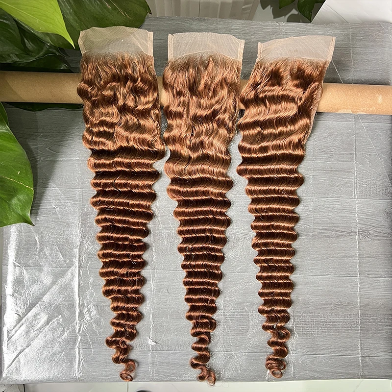 # 30 لون موجة عميقة 4x6 الدانتيل الشفاف إغلاق 100% شعر الإنسان تذوب الجلد قبل قطعها غير مرئية الدانتيل الخام شعر بشري لعذراء #4