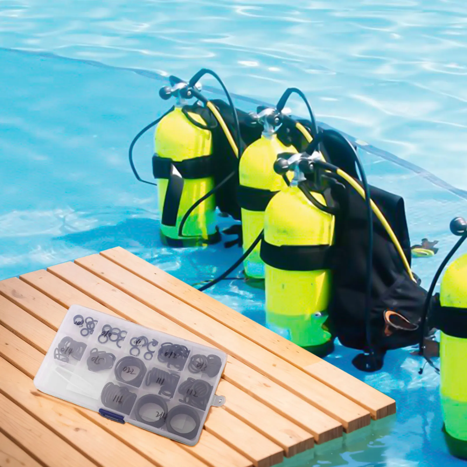 Comprehensive 170pcs Rubber Seal Kit for Diving Equipment Essential for Tank Valve and Hose Regulator Maintenance