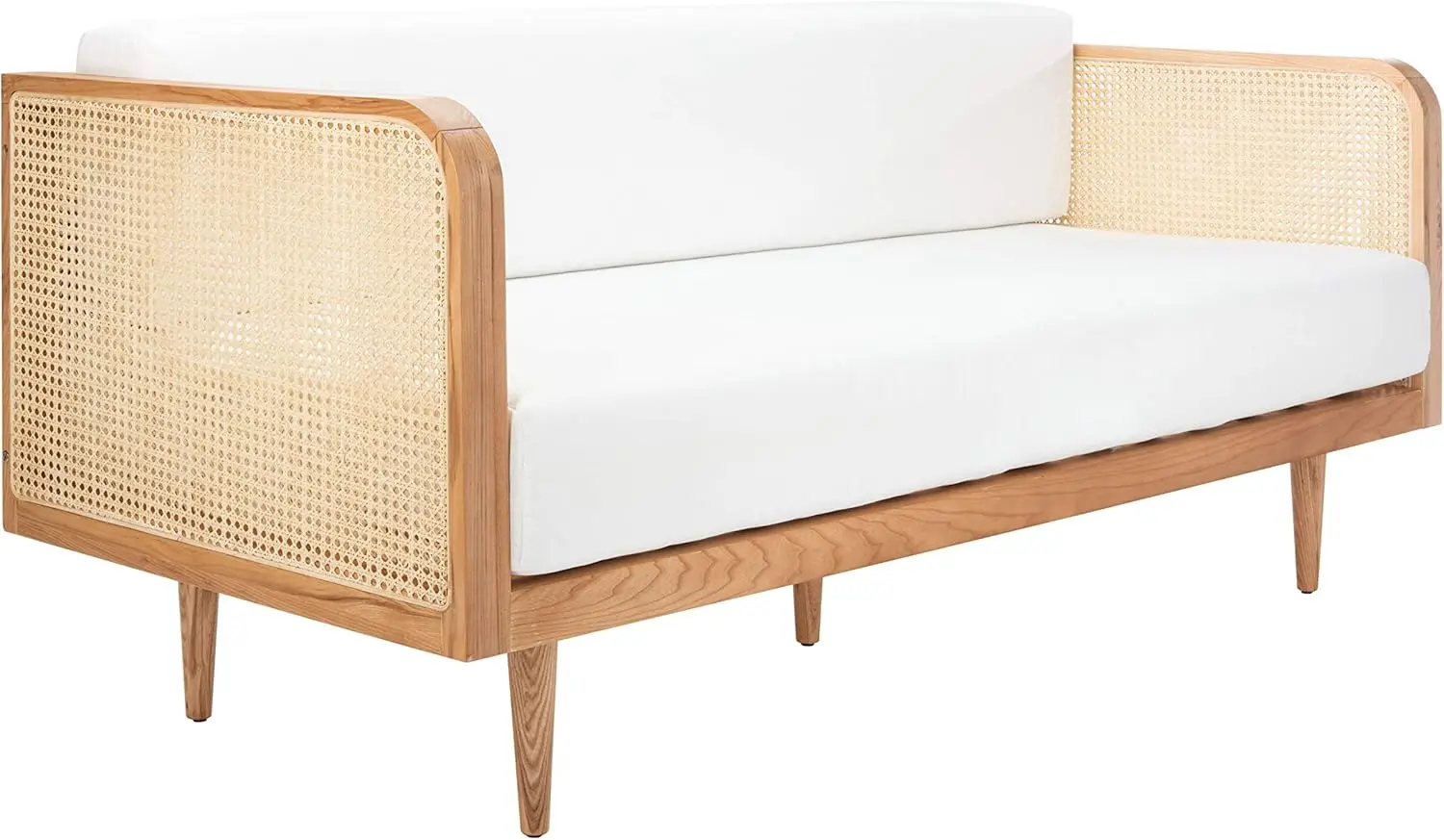 Couture Helena French Mid- Natural And Beige Rattan Daybed