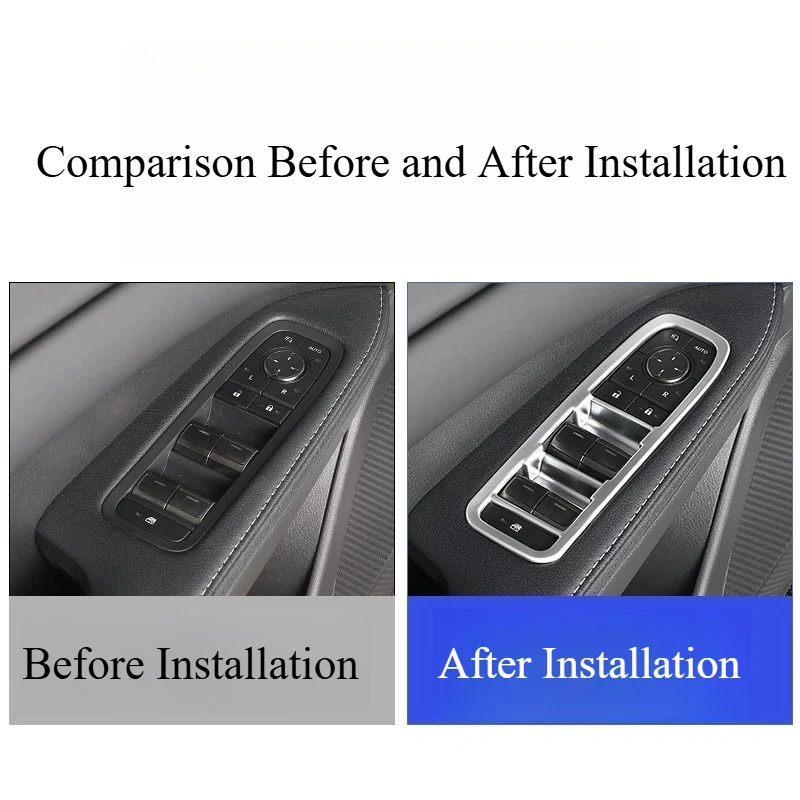 For Lexus RX350h/RX450h/RX500h 2023-2025 4‑Door Window Control Panel Trim Sticker Anti‑Scratch Decor‑Frame Molding Precise Fit