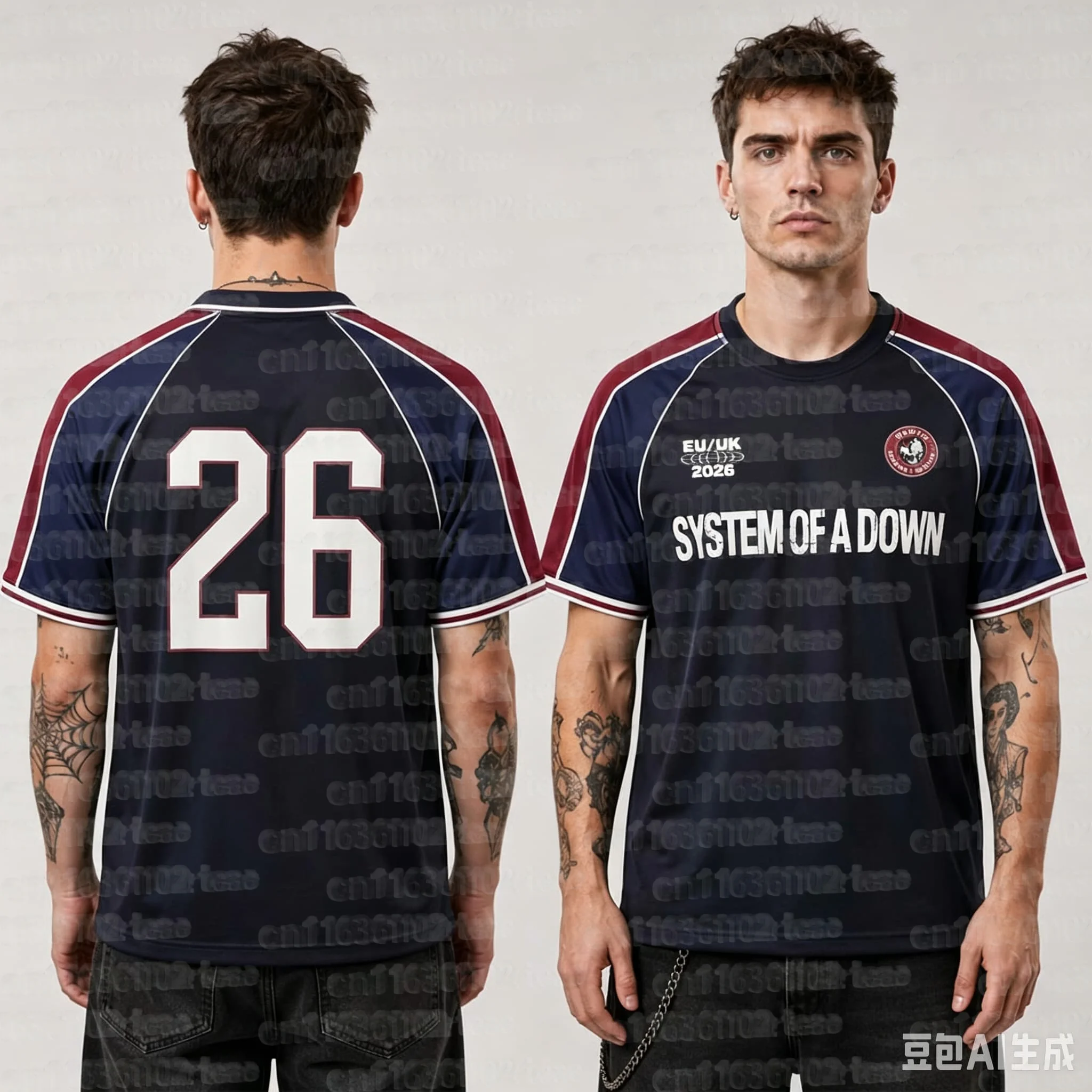 2026 System of A Down Soda Tour Design Pattern Print O Neck Football Shirt Summer Full Quick Dry Sport Jersey FamilyMatching