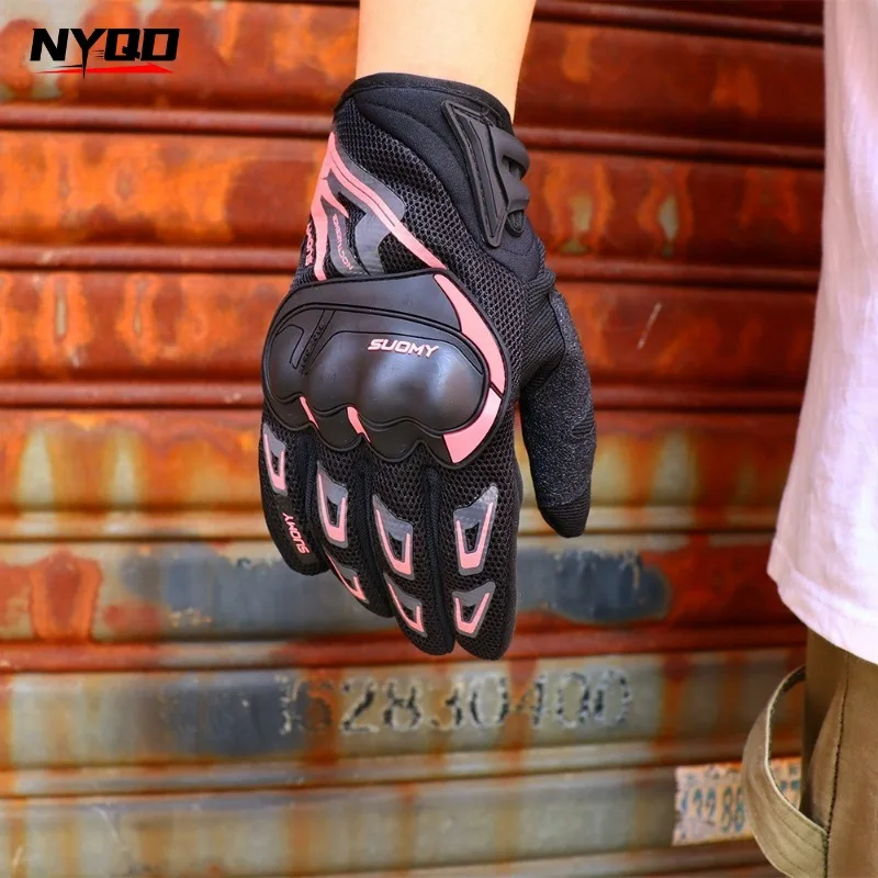 

Motorcycle touch screen gloves thin mesh breathable all-season motorcycle racing anti-fall protection full finger