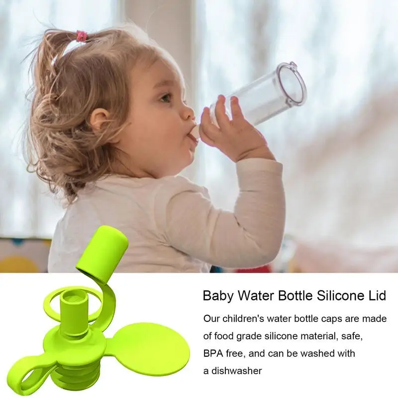 Water Bottle Spout Adapter for Baby No-Spill Silicone Water Bottle Spout Food Pouch Tops Water Bottle Sippy Top for Kid\'s Mouth