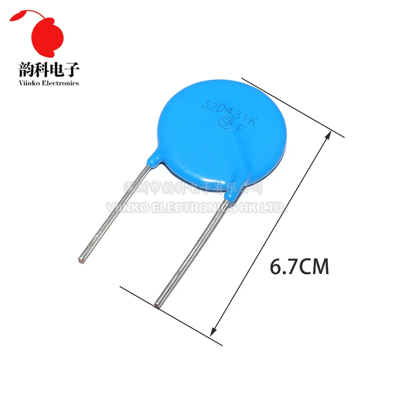 1 Piece 32D431K Varistor 430V AC 32D Series MOV Metal Oxide Varistor for Surge Protection Circuit Protection  32D431