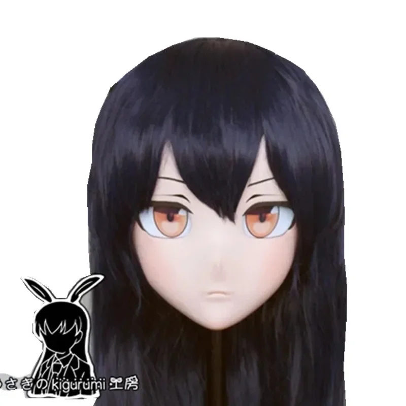 (Rabbit 19) Resin Cross Dressing Pretty Girl Full Head BJD Doll Mask Cartoon Anime Arknights Texas Cosplay Kigurumi Mask