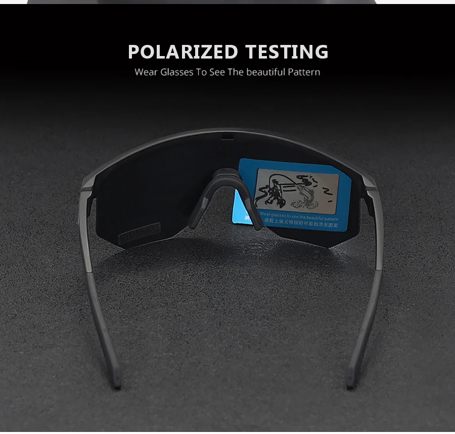 B BLIZ Hero Polarisierte Fahrrad-Sonnenbrille, winddichte Mountainbike-Brille für Männer und Frauen, Radfahren, Wandern, Laufen, Brille mit 3 Gläsern – Detail 3