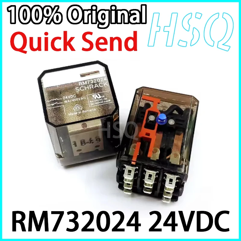 1 قطعة العلامة التجارية الجديدة الأصلي RM732024 24VDC 11 دبوس 16A التتابع