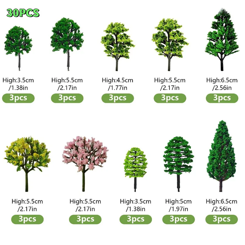 Model Tree Decorations Artificial Miniature Tree Scenery Railroad Decorative Building Landscape Accessories DIY Landscape Garden
