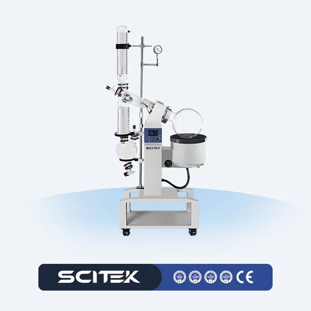 COOFULL SCITEK Rotary Evaporator LCD Touchscreen Intelligent Energy-saving Control System Dual Stainless Steel Spring Seal
