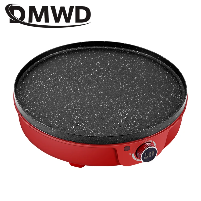 DMWD Electric Crepe Maker Pancake Cooker Steak Barbecue Grilling Stove Omelette Eggs Roll Frying Pan Pizza Pie Griddle Skillet