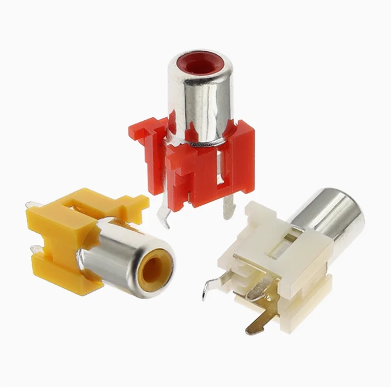 AV-6 3pin vertical 3-pin single-hole RCA Lotus socket /AV socket AV-8.4-6A audio port