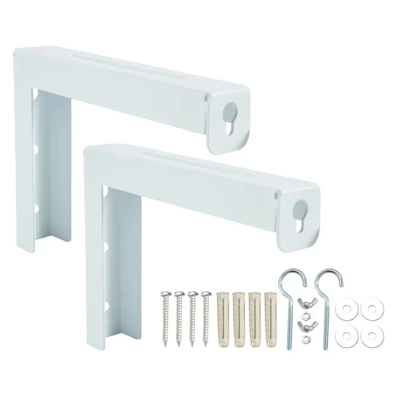 Ingenious-2Pcs Projector Curtain Hanger Adjustable Extension Mount Stand Mounting Hanger Holder