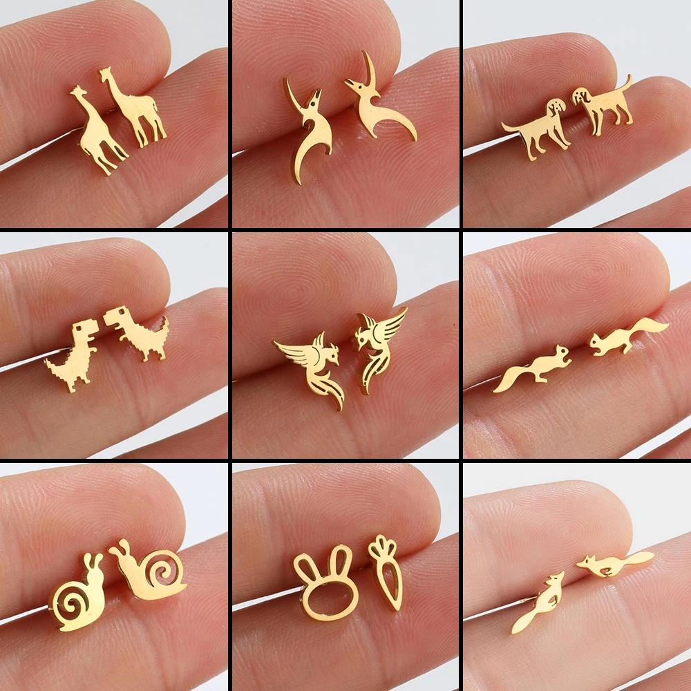 Pterodactyl Ohr stecker Flugsaurier fliegende Dinosaurier Ohrringe für Mädchen niedlichen Tier Eichhörnchen Ohr Piercing Ohr stecker Pen dientes Mujer