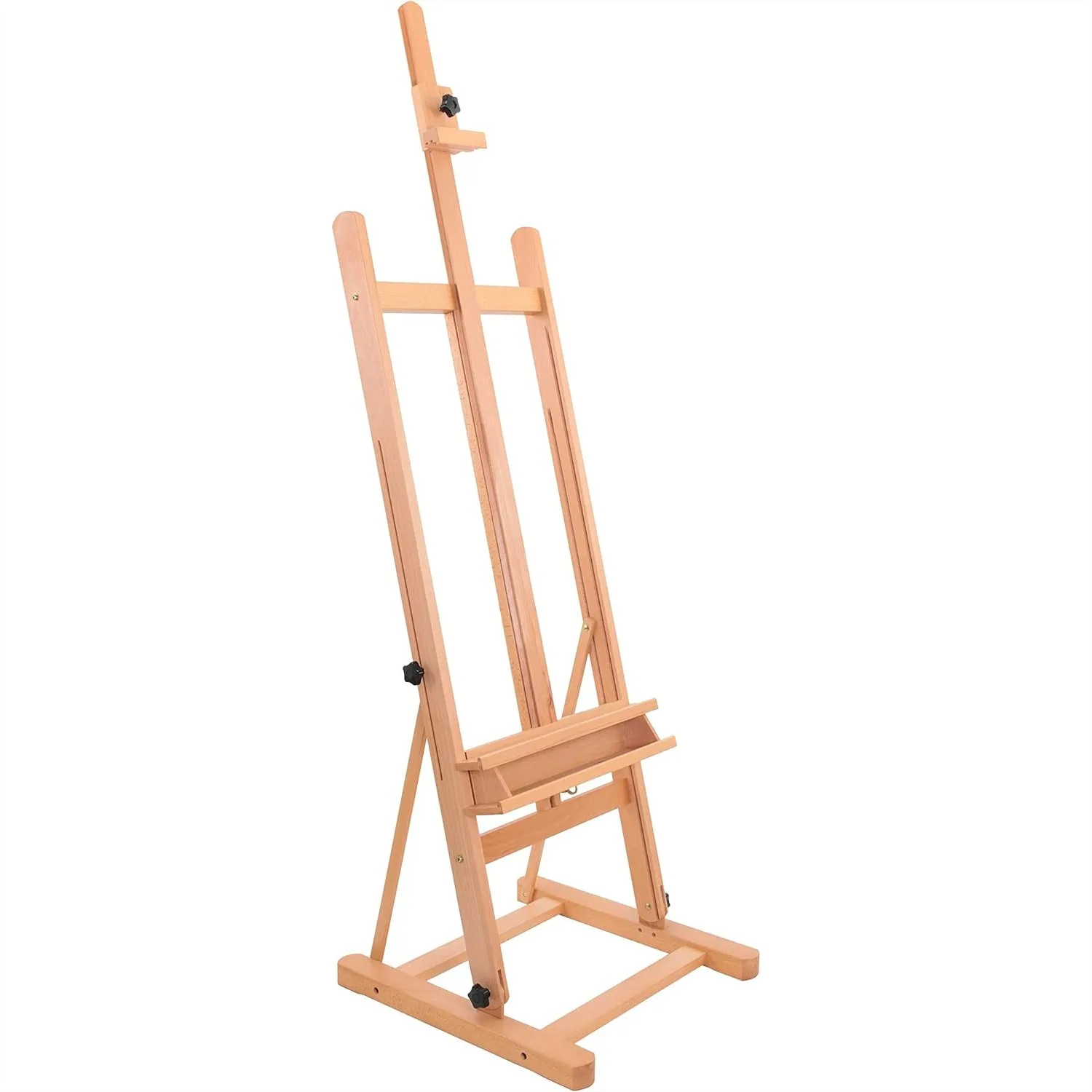

Wooden H Frame Easel with Storage Tray, Adjustable to 96" High for Canvas up to 48", Beechwood Artist Easel for Painting &