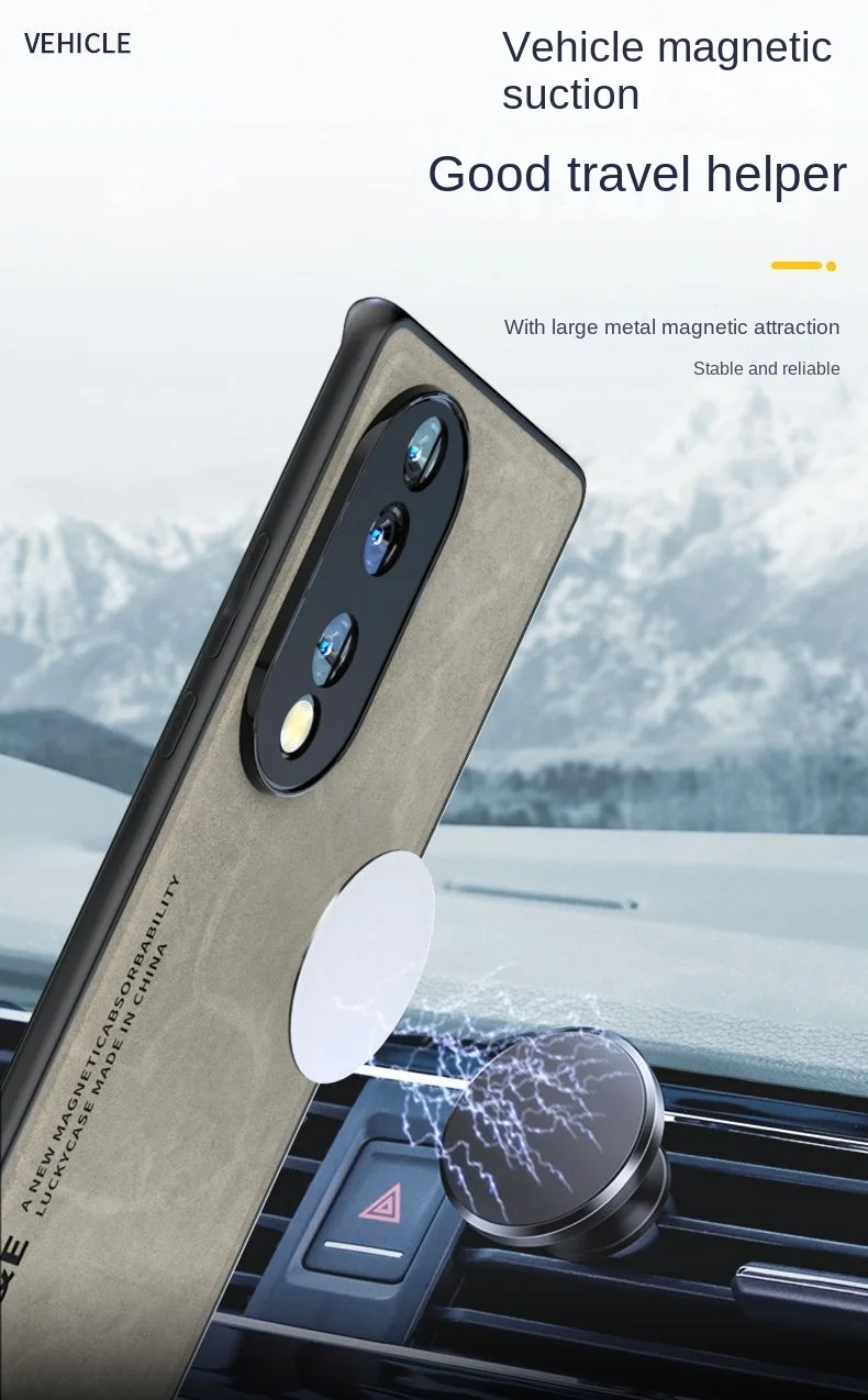 For Huawei Honor 90 80 70 60 50 20 Pro Case Soft PU Leather Skin With Magnetic Protective Back Cover Case For Honor90 90Pro 70