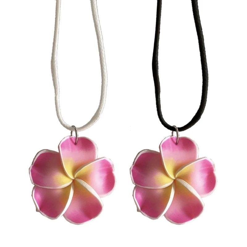 

Bohemian Clavicle Chain Flower Pendant Charm Necklace Y2K Handmade Chain Chokers Necklaces Girls Women Fashion Jewelry