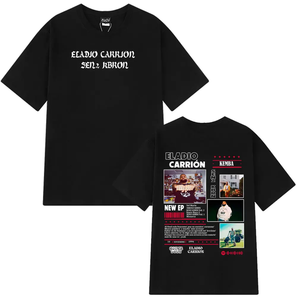 

Eladio Carrion DON KBRN 2025 Album T Shirt Men Women Hip-hop Punk T-shirt Short-sleeved Fashion Clothing Loose Harajuku T-Shirts