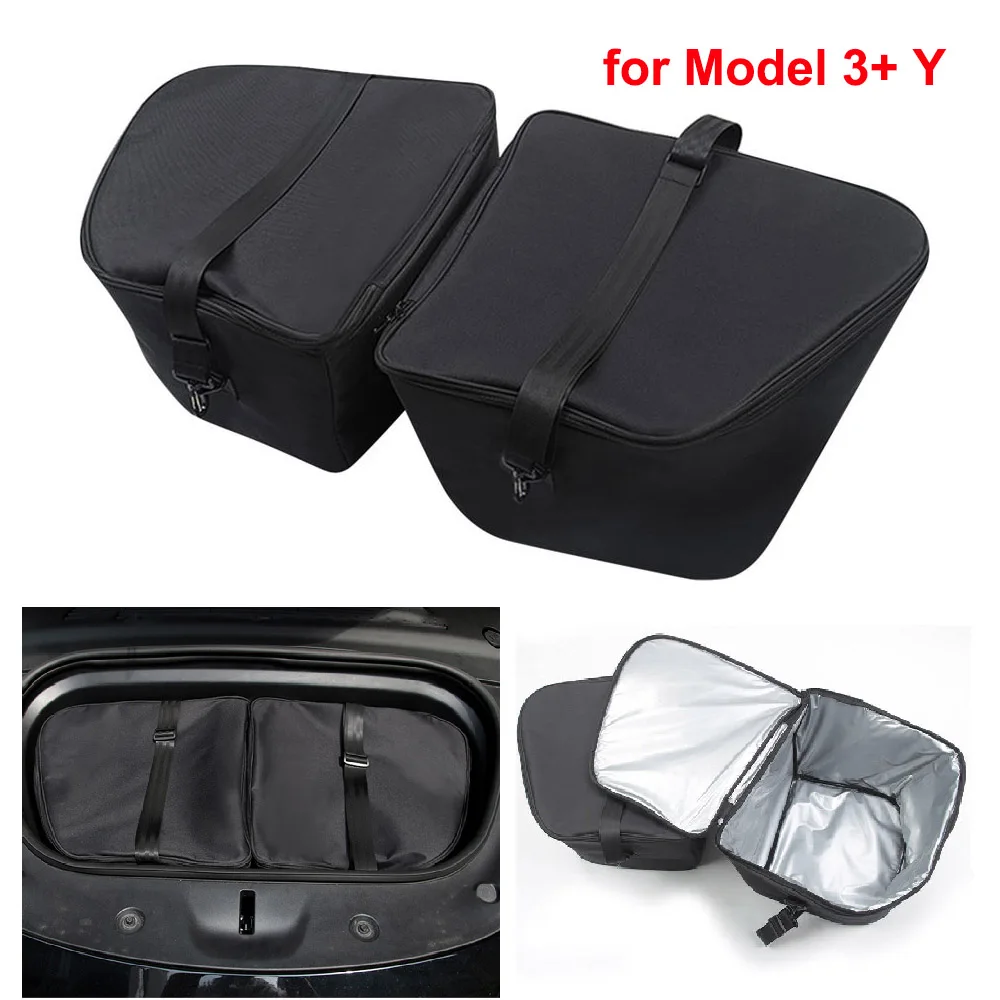 For Tesla Model Y Model 3 Highland 2024 Frunk Cooler Organizer Insulation Bag Waterproof Front Trunk Storage Insulated Warmer