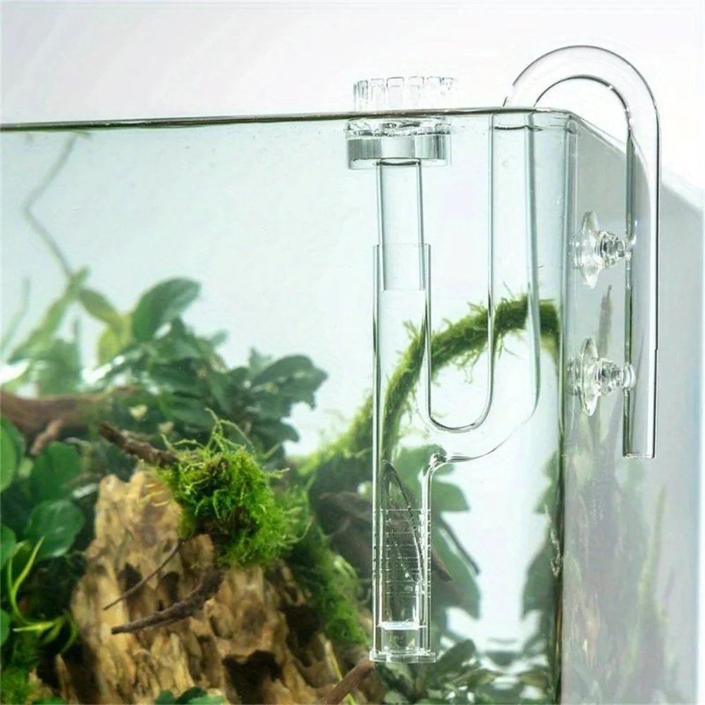 Aquarium Water Pump Inlet Tube Glass Pipe Inflow Surface Skimmer Fish Tank Effectively Absorb Organic Matter Removes Scums