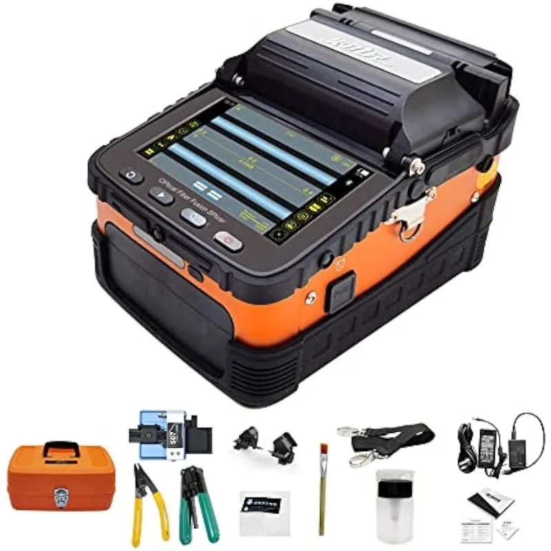 

QIIRUN Fusion Splicer AI-6C SM&MM Automatic Fiber Optic Fusion Splicer Kit Core Alignment with 6 Motors Fiber Splicer Machine