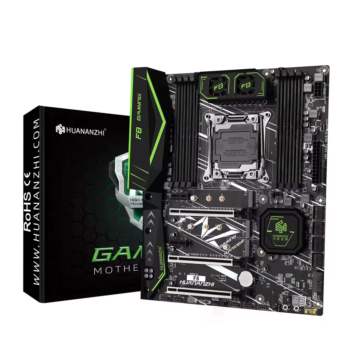 HUANANZHI x99 placa base F8 LGA2011-3 XEON E5 todas las series DDR4 RECC memoria NON-ECC NVME USB3.0 servidor ATX