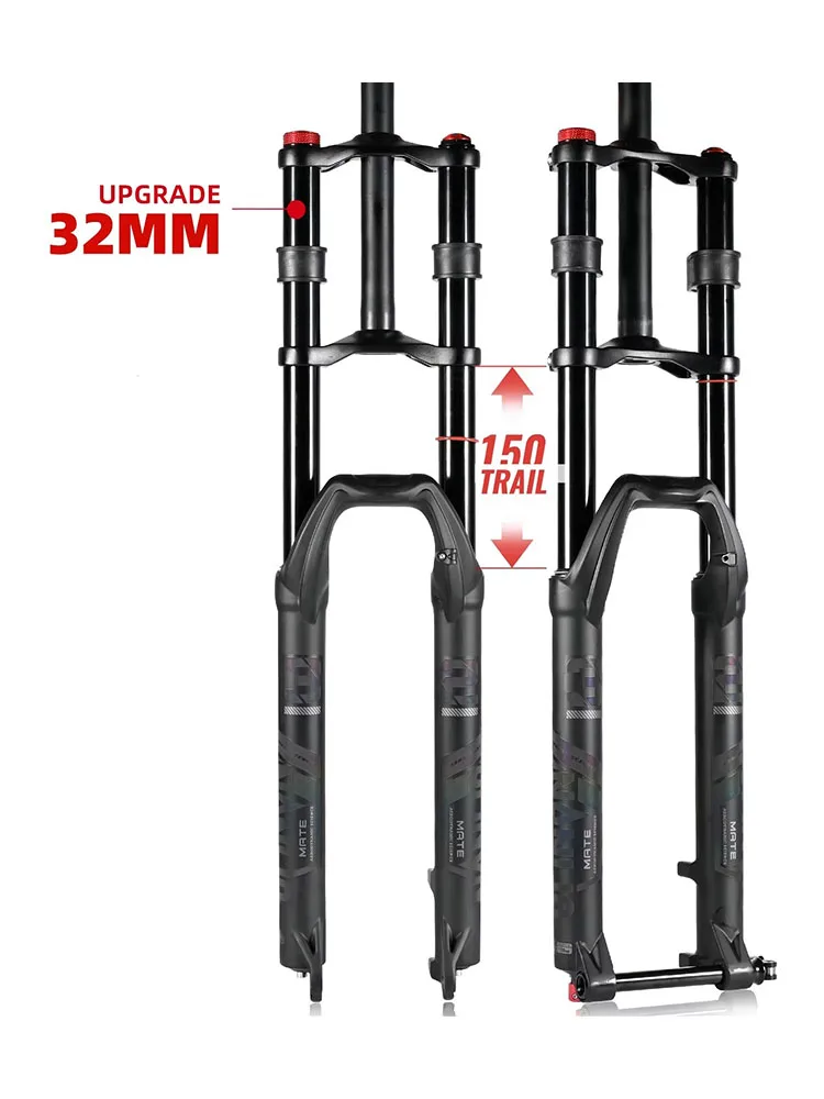 AliExpress NANLIO MTB Forks Double Shoulder Air Suspension Damping 26/27.5/29" Shoulder Lock Aluminum Φ32mm 150mm Travel 100x9/15mm for 2.