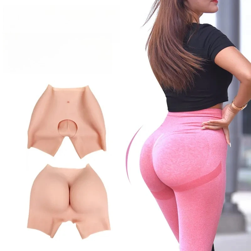 Silicone Seamless Hip Lifting Panties, Open Three Point Design, Butt Enhancer, One-piece Fake Underwear for Women