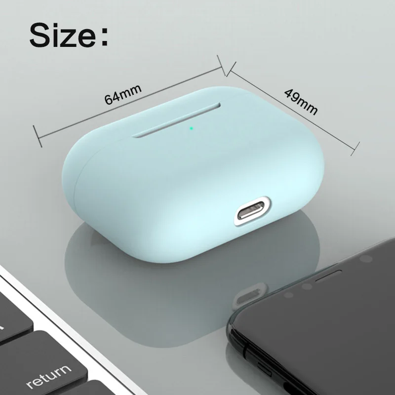 Ốp Lưng Silicon Dành Cho Apple Airpods Tai Pro Ốp Lưng Móc Khóa Bluetooth Ốp Lưng Cho Airpod Pro Cho Không Khí Quả Pro Phụ Kiện Quấn Dây Tai Nghe da