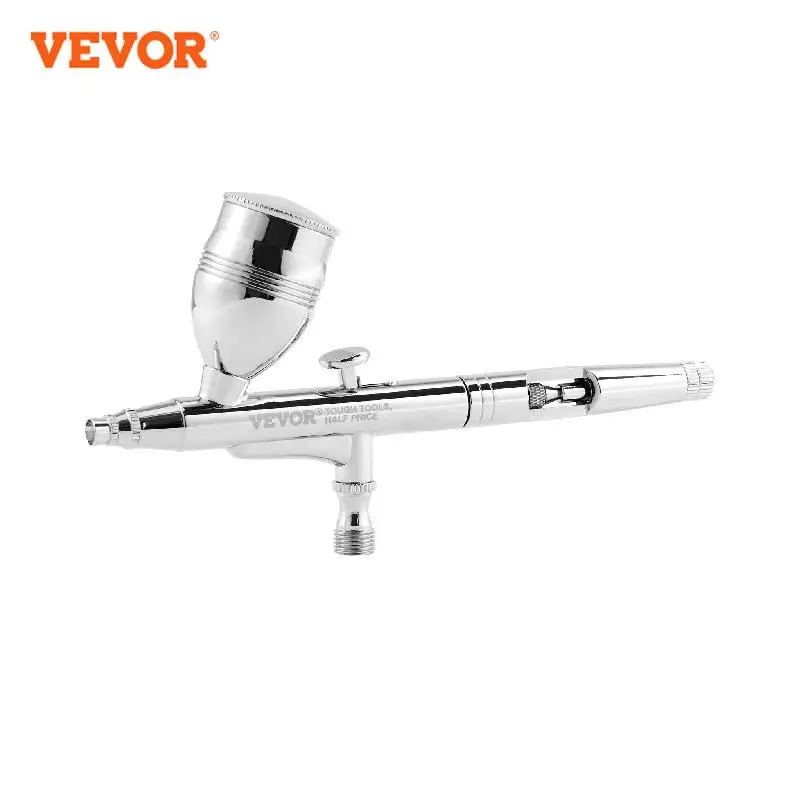 vevor pistola aerografo dual action gravity feed kit aerografo com bicos copos de cobre limpeza 03 mm 05 mm 2ml ml 12ml 01