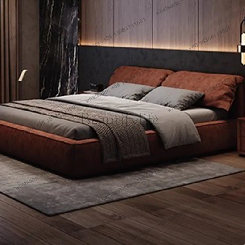 FG European Simple Massage Bed Bedroom Double Queen Massage Bed Safe Human Dog Sleeping Letto Matrimoniale Lounge Suite Furnitur