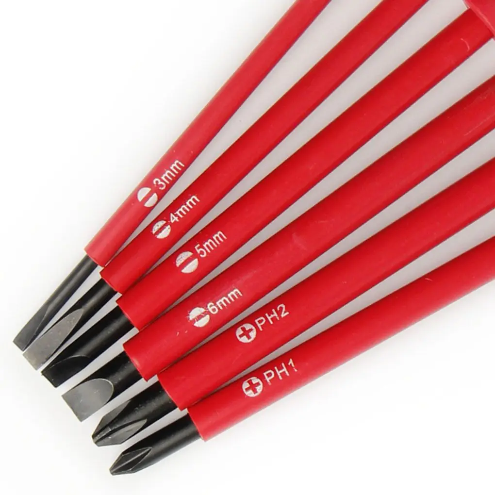 7pcs Insulated Screwdriver Set Electrician Screwdrivers Rustproof PH/SL 1000V High Voltage Resistant Hand Tools