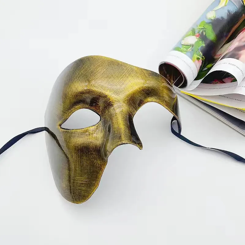 Halloween-Kostümparty Maskerade Männliche Halbgesichtsmaske für Erwachsene Phantom der Oper Retro-Prinz Einäugige Maske – Detail 2