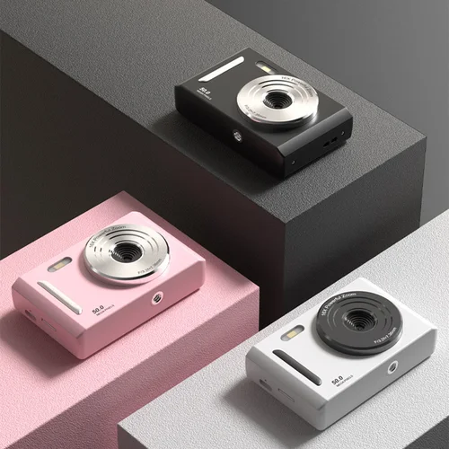 Imagen 2 del producto Cámara Digital 4K Cámara Dual Flash 50 millones de píxeles HD Retro Ccd Tarjeta portátil Cámara de nivel de entrada Enfoque automático