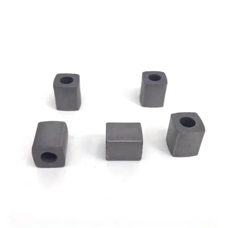 5pcs EDM Tungsten Conductive Carbide Block L12*W12*H15*Inner Hole 6mm for CNC Wire Cut Machine