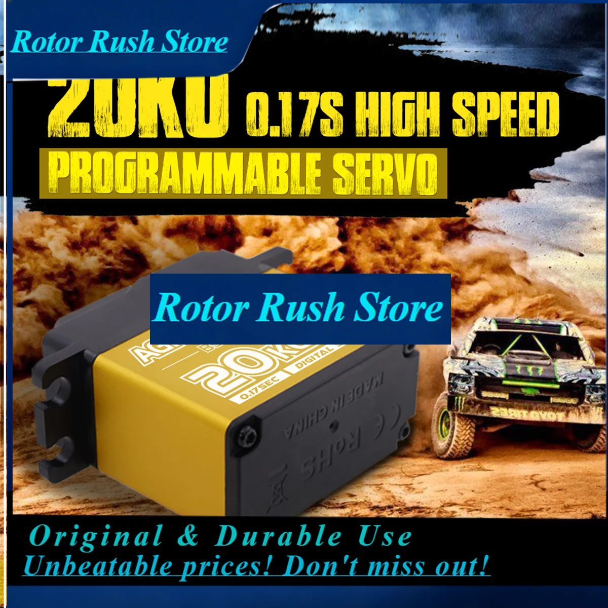 RoRuSAGFRC B53DHN Fast Speed 20KG Titanium Gear HV Programmable Digital DC  Motor For RC Car Part Airplane Robot Boat Model