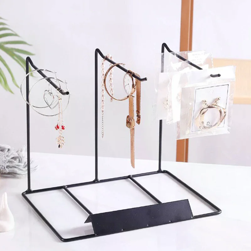 

Holder Iron Jewelry Display Stand Desktop Sundries Storage Jewellery Rack for Necklace Bracelets Earrings Rings Headbands