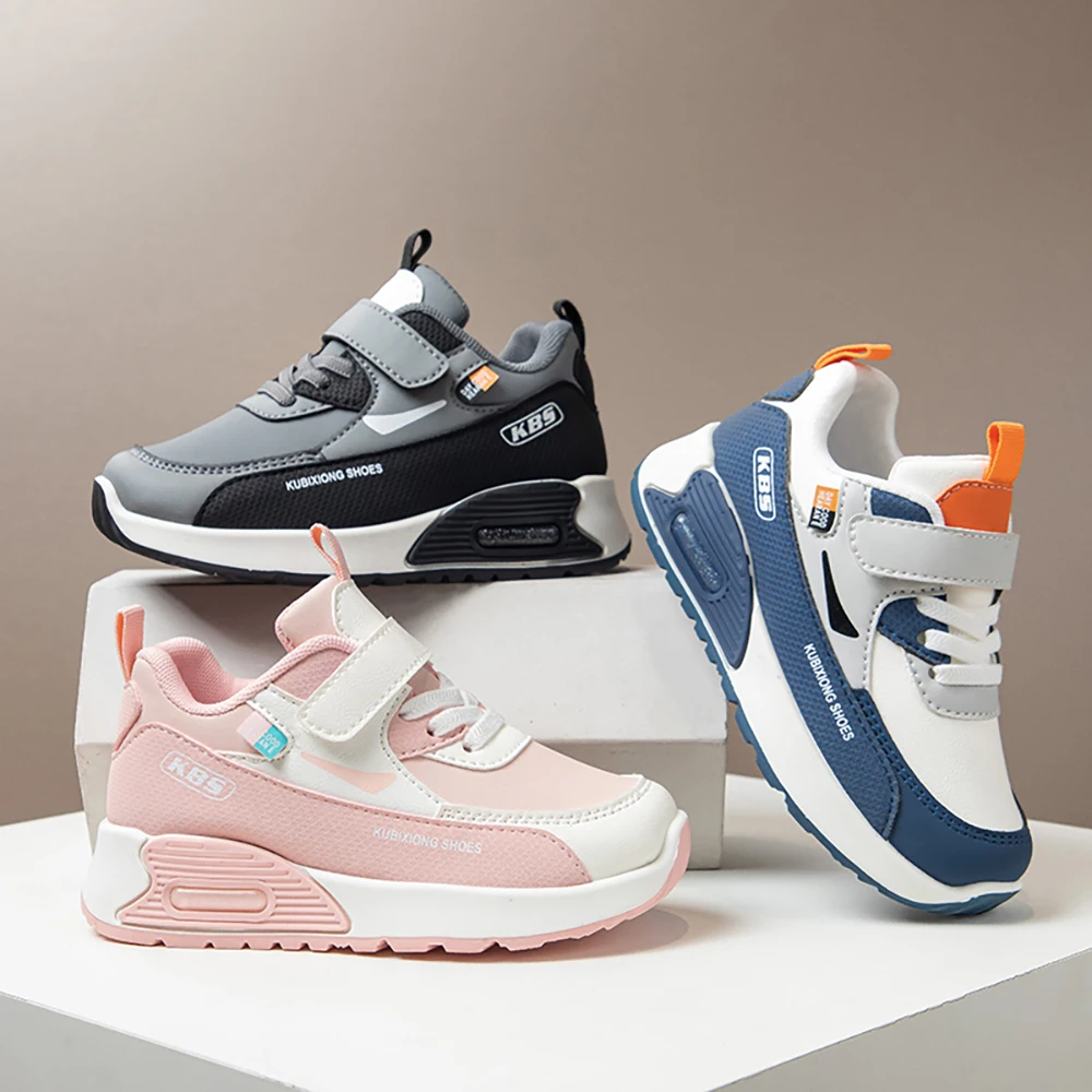 

Kids Soft-soled Outdoor Boys Girls Running Shoes Children Autumn Trend Fashion Old Dad Leather Sport Shoes Kids Casual Sneakers