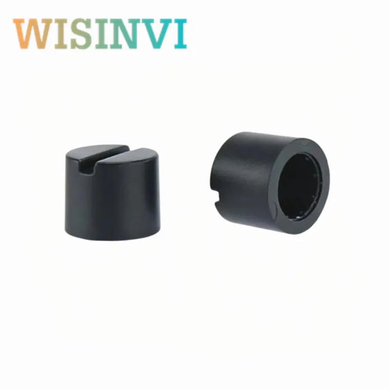 20 Stück 9x7,5MM Mini-Drehknopfkappen für 6mm Keilwellen, Kunststoff-Potentiometer-Encoder-Bandschalter, Lautstärkeregler – Detail 2