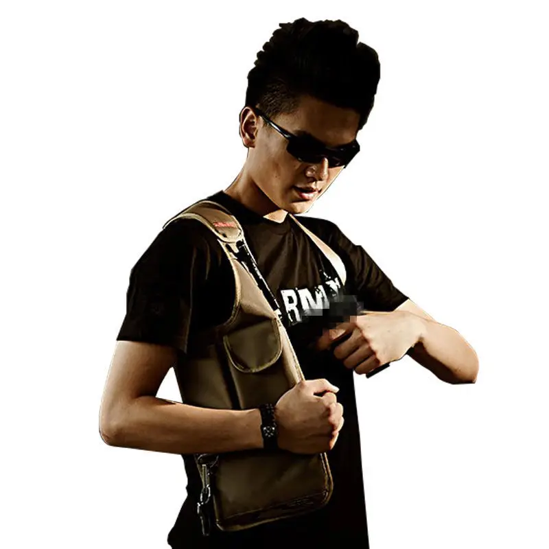 Invisible Backpack Shoulder Arm Bag IPad Underarm Crossbody Bag Spy Tactical Sports Running Fitting Anti-theft Wallet