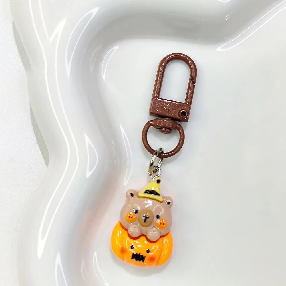 Resina Capivara Chaveiro, Pingente Dos Desenhos Animados, Chaveiro, Kawaii Bag Acessórios, Novo