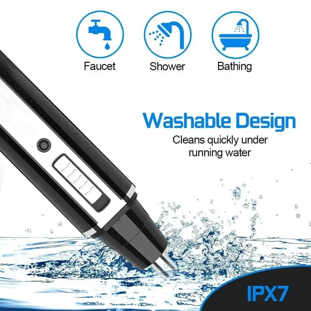 Kemei 4-in-1 المتقلب للرجال الكهربائية الأنف والأذن المتقلب قابلة للشحن للشعر اللحية الأنف والأذن نظافة أدوات للعناية الشخصية المتقلب