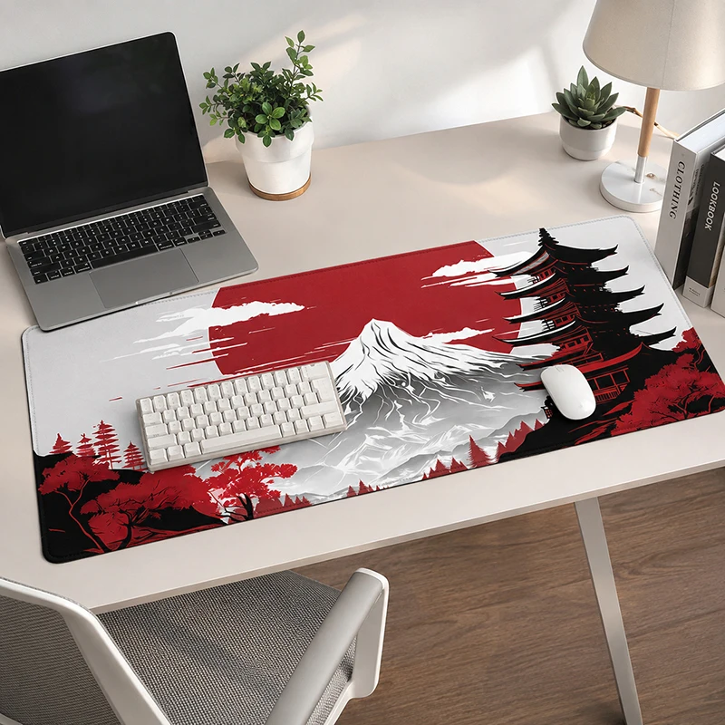 Mouse Pad Mount Fuji Pagoda Red Sun Gamer XL Custom New Mousepad XXL Mechanical Keyboard Pad Carpet Computer Desktop Mouse Pad